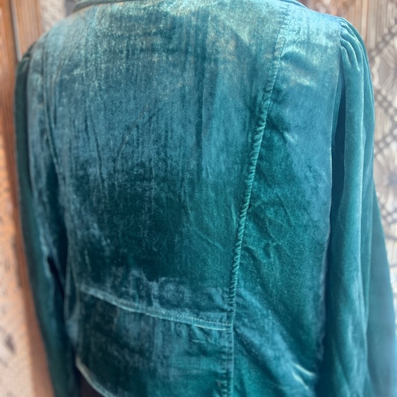 Torrid Teal Velvet Women's Moto Jacket NWT - Picture 7 of 10
